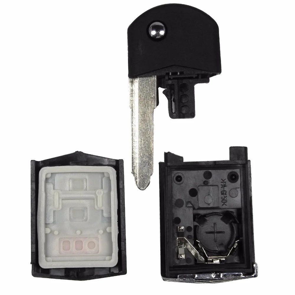5 шт./лот 3 кнопки дистанционного ключа Fob чехол складной FlipFor Mazda 3 5 6 CX5 CX7 CX9 RX8