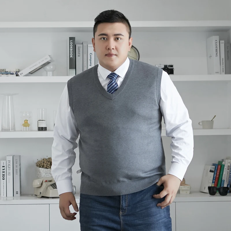 Fashion Men's Gray Sweater Vest Casual 