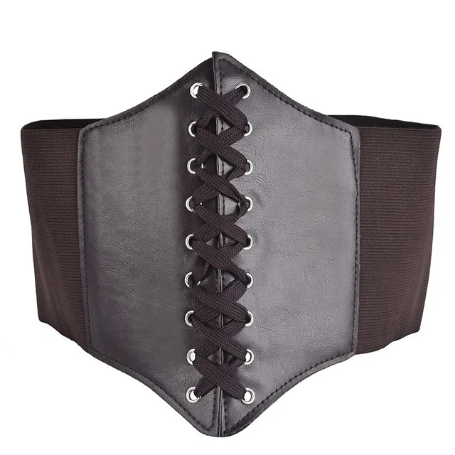 brown belt women 2022 Women's Elastic Leather Belt Body Shaping Luxury design Dress Fashion Wide Tight Corset Girl Cinto Sobretudo Femme Fajas cowgirl belts Belts