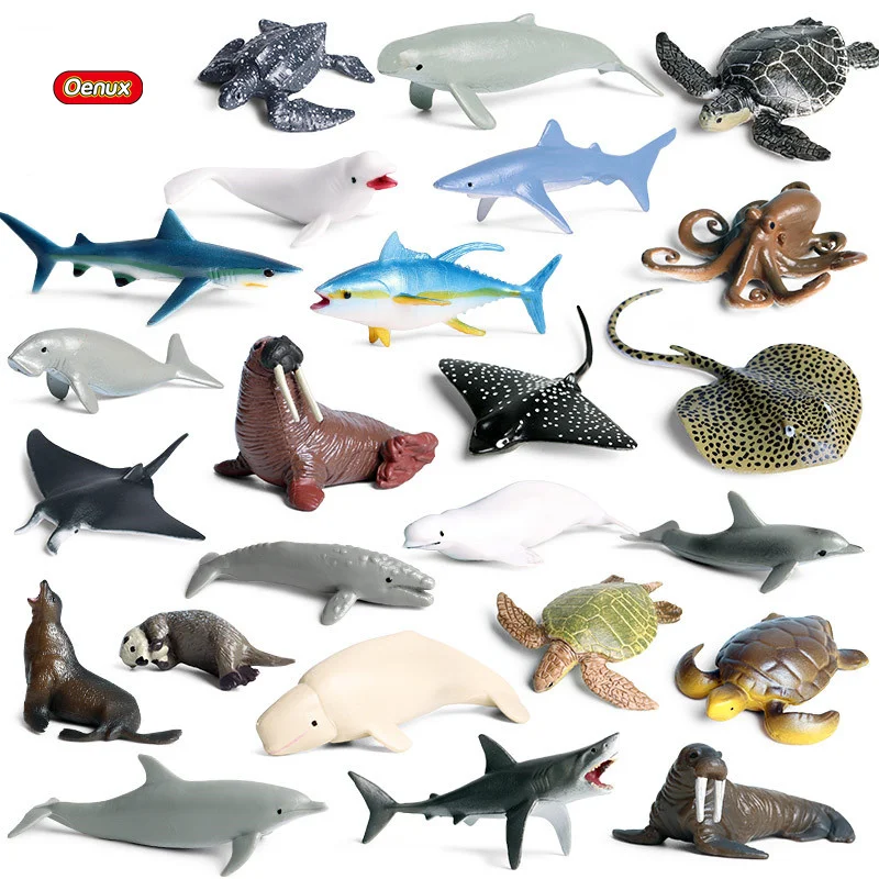 Ocean Sealife Animals Whale Turtle Shark Model Kids Educational Gift Toy izPHFUK 