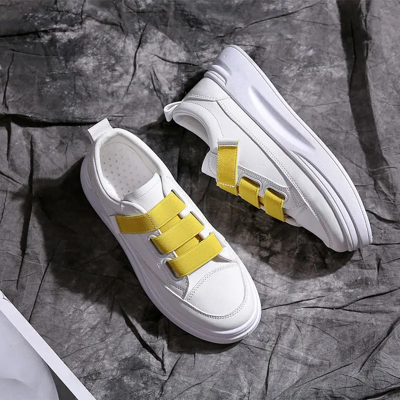 

Velcro Small White Shoes Women's 2019 New Style Autumn Versatile Casual Thick Bottomed White Shoes Students Korean-style INS Boa