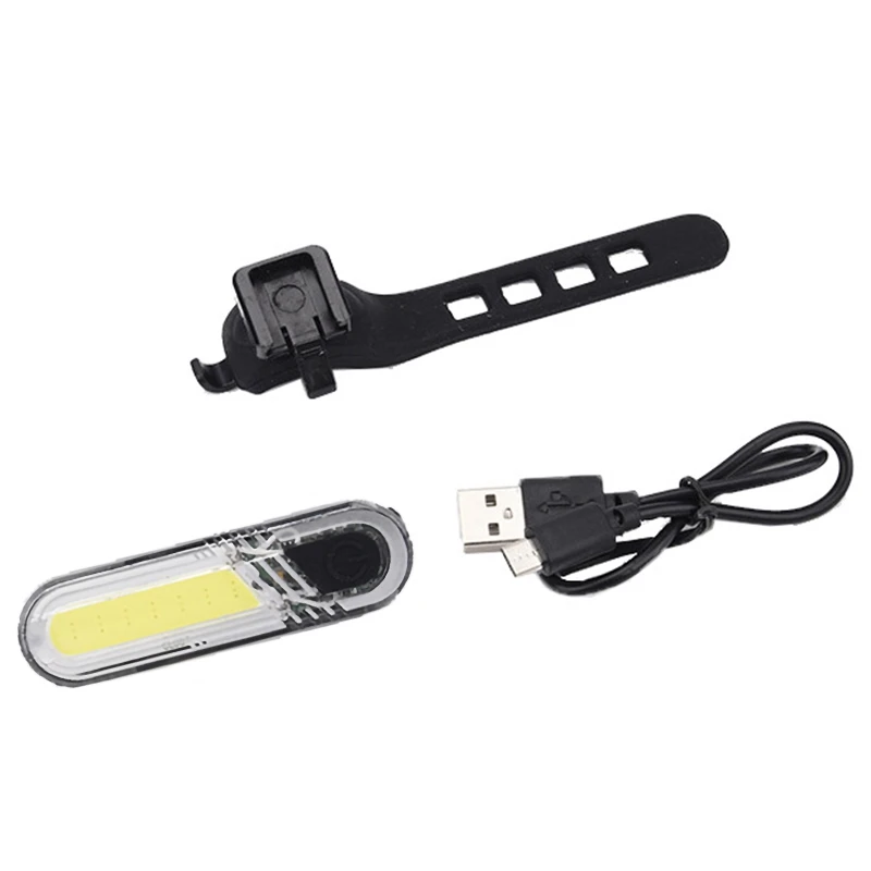 BMDT-габаритные огни для велосипеда Usb Предупреждение свет подсветка бисера задние фонари портативный компактный задние фонари - Цвет: White and Black