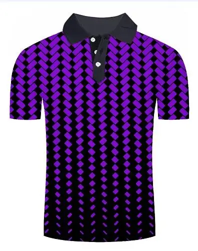 Новое поступление, Мужская рубашка поло, топы, красный кубик Рубика, 3D модный бренд размера плюс, короткий рукав, рубашка поло, camisa Polo - Цвет: polo-205
