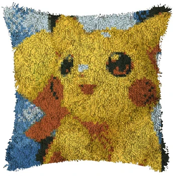 

Cartoon Animal Cushion Latch Hook Kit Pillow Mat DIY Craft 42CM 42CM Cross Stitch Needlework Crocheting Cushion Embroidery