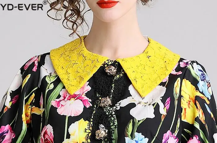 Тюльпаны с цветочным принтом длинное платье 2019 летние женские оборки короткий