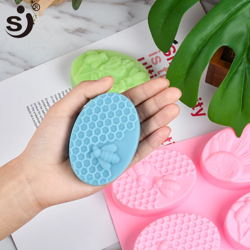 SJ 1 шт. силиконовая форма для мыла с медовой Пчелой diy Ручная работа 3d Силиконовая