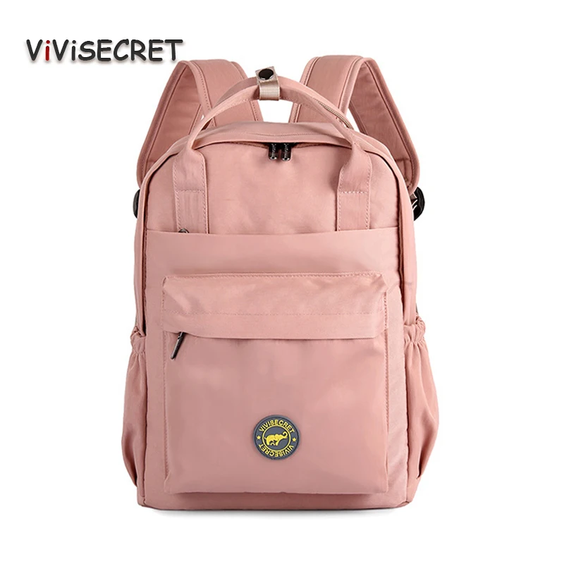 New Multifunction Women Backpack Waterproof Polyester Bag Solid Color Laptop Backpacks Schoolbag For Teenager Girls Boys Travel