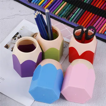 

1 Pcs Creative Pen Vase Pencil Pot Makeup Brush Holder Stationery Desk Tidy Container