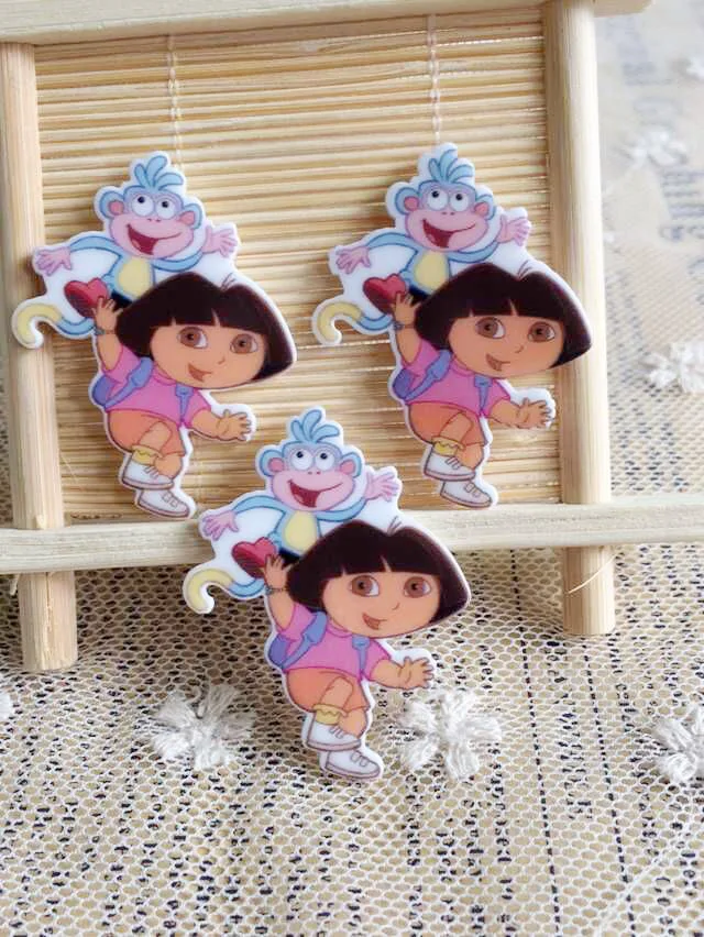 

Fantastic 50 Pcs DIY Craft Supplies Cartoon Characters Flat Back Planar Resin Handmade Materials