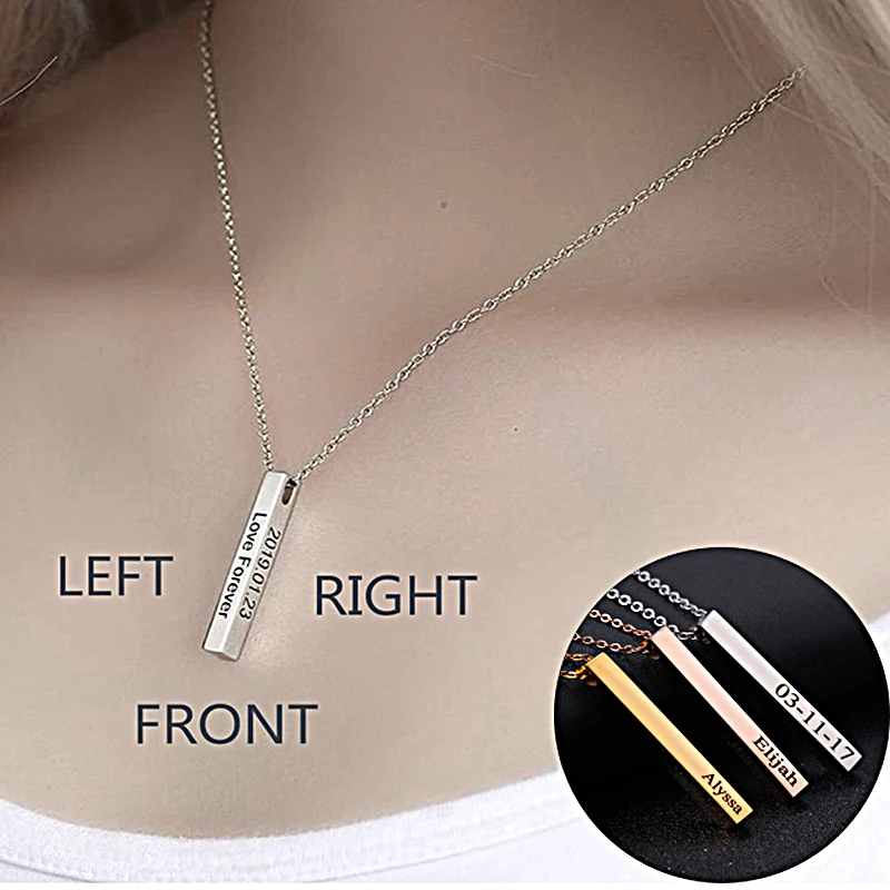 Personalized Name Necklace, Dainty 4 