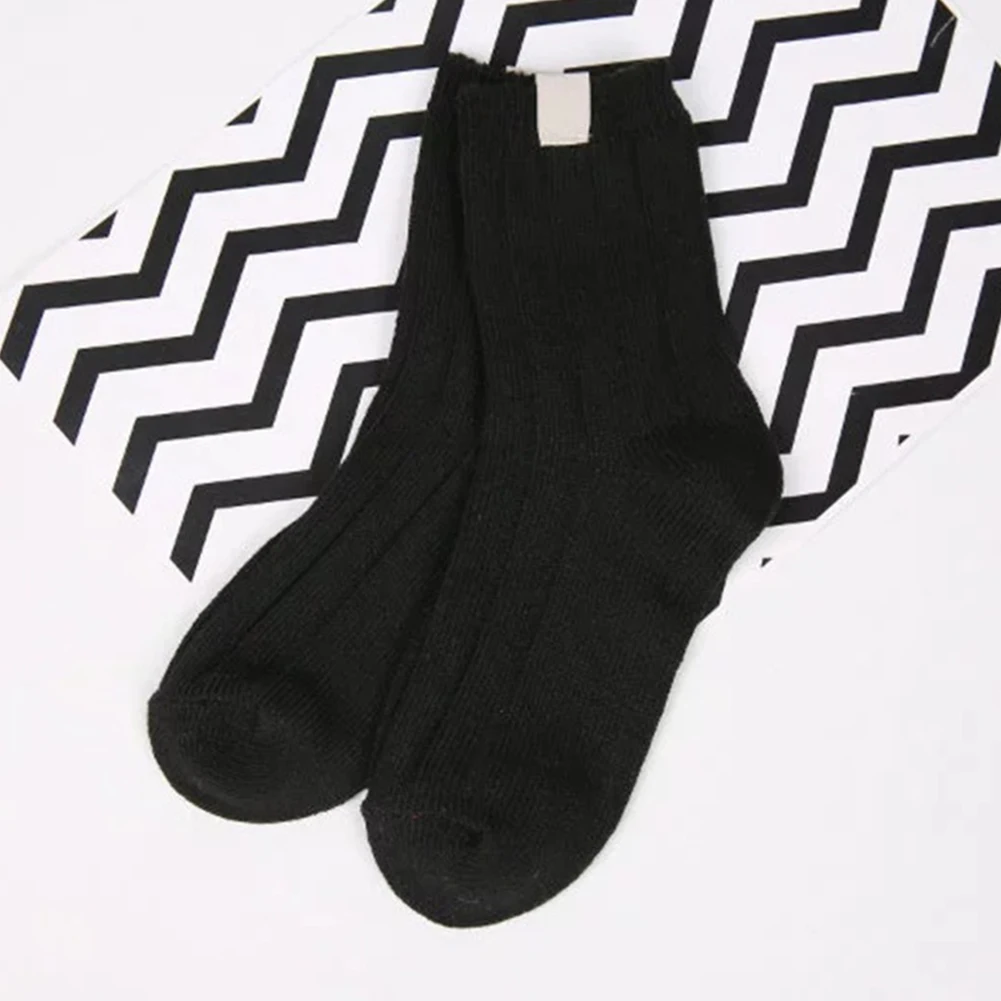 Женские Теплые повседневные носки в полоску с 3D принтом в стиле ретро; однотонные носки на Рождество; сезон осень-зима