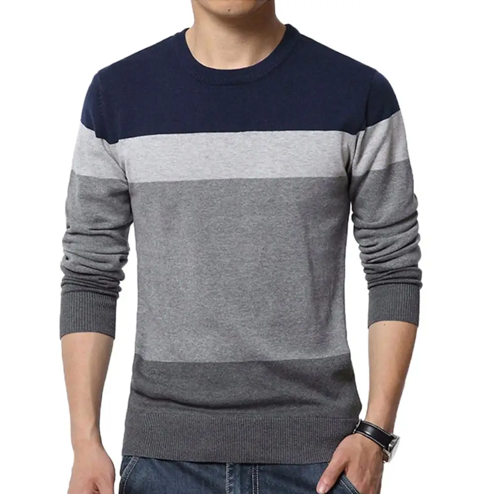 Men Sweater Patchwork O Neck Long Sleeve Pullover Sweaters Men's Blouse Knitted Sweater Winter pull homme водолазка мужская Men Sweater Patchwork O Neck Long Sleeve Pullover Sweaters Men's Blouse Knitted Sweater Winter pull homme водолазка мужская