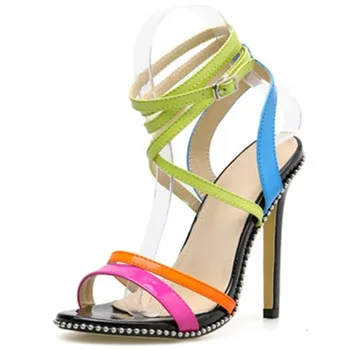 

High Heels Sandals Women Thin-heeled Sexy Sandalia High Platform Wedding Shoes Women Sandalia Feminina High Heels Sandals Women