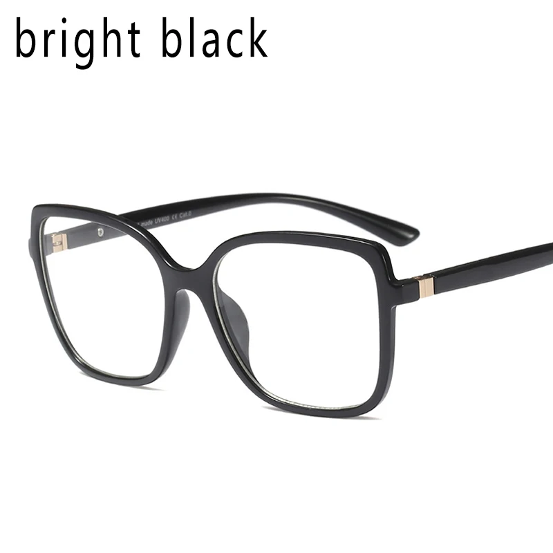 bright black Оправа для очков, 1 шт., унисекс, фирменный дизайн, круглые классические винтажные очки, полимерные очки, аксессуары для очков - Цвет оправы: bright black