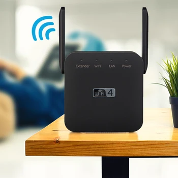 

2020 new WiFi Repeater Pro 300M Amplifier Network Expander Router Power Extender Roteador 2 Antenna for Router Wi-Fi