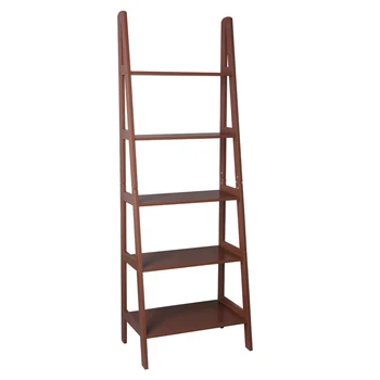 

Ladder Shelf, 5-Tier Multifunctional Modern Wood Plant Flower Book Display Shelf, Home Office Storage Rack Leaning Ladder