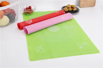 

Large Size 50*40 with Measuring Dough Mat FDA Food Grade Silica Gel Pad Baking Silicone Chopping Board Baking Tool