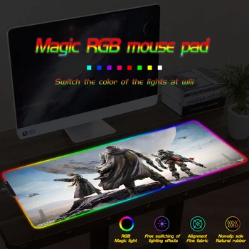 

FFFAS xl Gaming Mouse Pad LED RGB Large Gamer Mousepad USB LED Lighting Backlit Rainbow Computer Mat Keyboard Desk Pad
