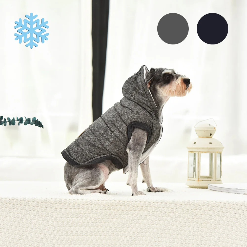 Одежда для маленьких собак из хлопка, теплое зимнее пальто с капюшоном для собак, куртки для чихуахуа, мопса, одежда для щенков, кошек, товары для домашних животных