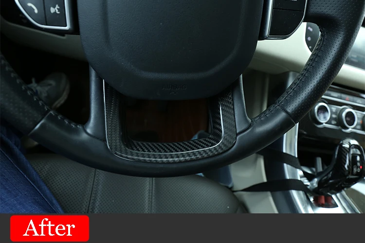 Отделка автомобильного рулевого колеса из настоящего углеродного волокна для Range Rover Sport- для RR Velar