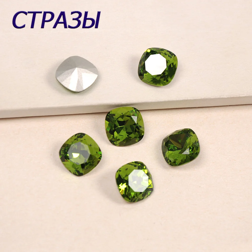4470 Olivine блестящие пришивные стразы кристалл из хрустального стекла для пошива