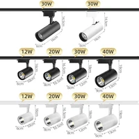 Set Led Track Light Wall Lamp 220v Cob Track Spotlights 12W 20W 30W 40W Track Rail Lighting Fixture For Kitchen Home Shop Store 2