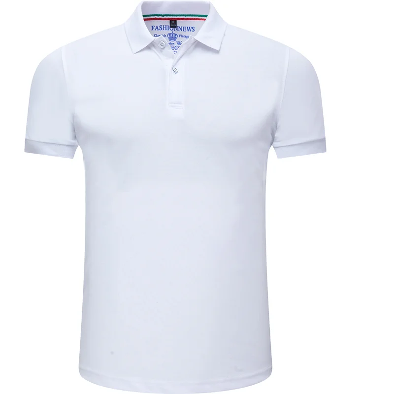 white YOTEE, деловая, повседневная, дешевая, короткий рукав, персональный логотип компании, на заказ, рубашка поло, для мужчин и женщин, на заказ, топы - Цвет: white