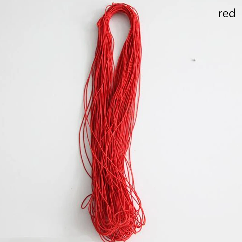 1/0. 8 мм Высококачественная круглая эластичная повязка круглая эластичная канатная Резиновая лента шнур эластичная линия Сделай Сам шитье ремесло ювелирное изделие подарок Wh - Цвет: red