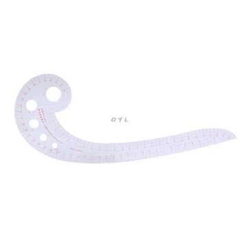 

Sewing Ruler Comma Shaped French Curve Plastic Tailor Drawing Craft Tool DIY