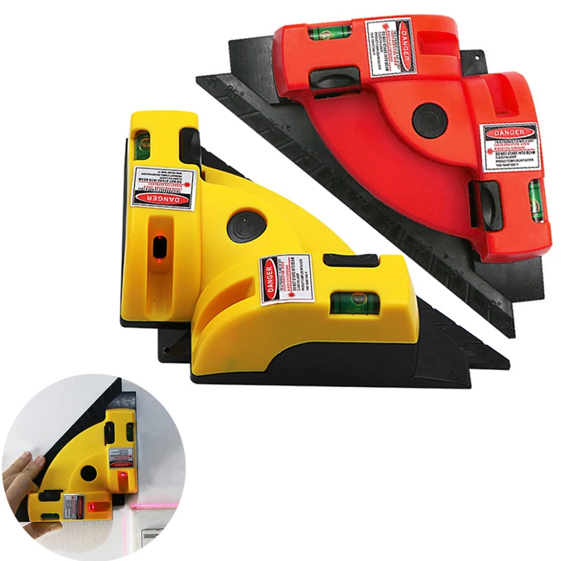 

Adjustable Laser Level 90 Degree Right Angle Vertical 2 Lines Laser Cross Horizontal Projection Self-Leveling Measurement Tools