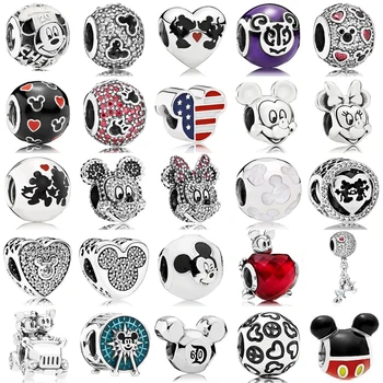 

NEWEST 100% Real 925 Sterling Silver Lovely Cute Animal Charms Beads Clear CZ Fit Brand Bracelet Original Jewelry Gift