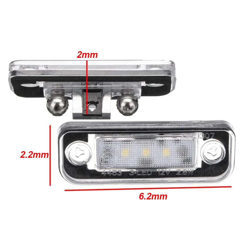 W203 5D W211 W219 R171 номерного знака светильник яркий белый AC/DC 12V 6000K 2 шт. потолочный светильник