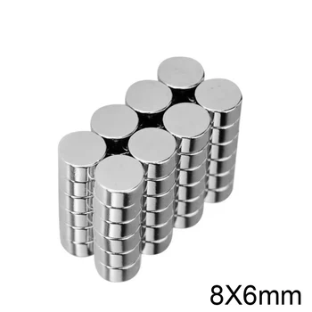 

10/20/50/100PCS 8x6 mm Powerful Magnetic 8mmx6mm Permanent Small Round Magnet 8x6mm Neodymium Magnet Super Strong magnets 8*6 mm