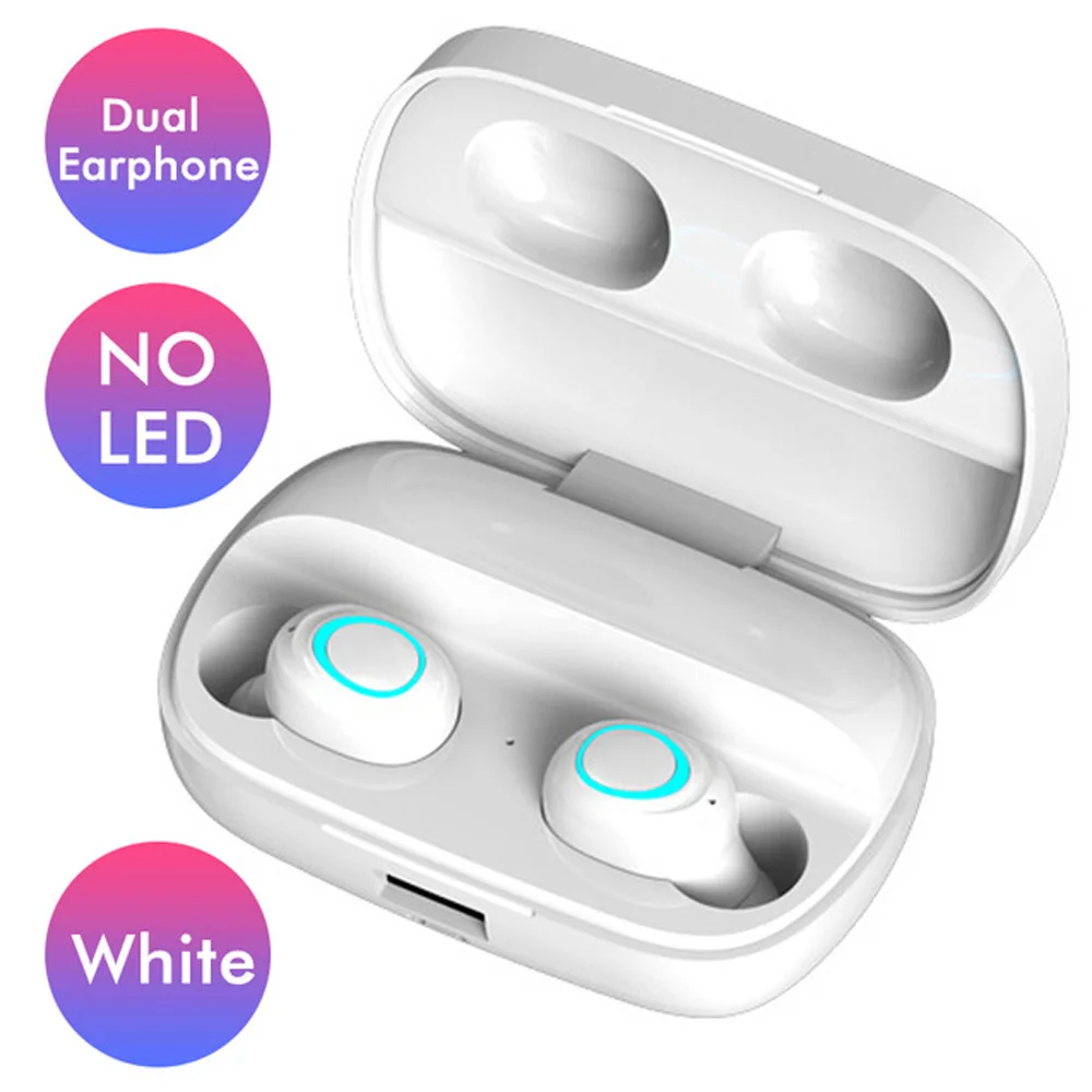 dual ear no led W S11 TWS сенсорные беспроводные наушники bluetooth гарнитура HIFI спортивные наушники с шумоподавлением светодиодный аккумулятор 3500 мАч - Цвет: dual ear no led W