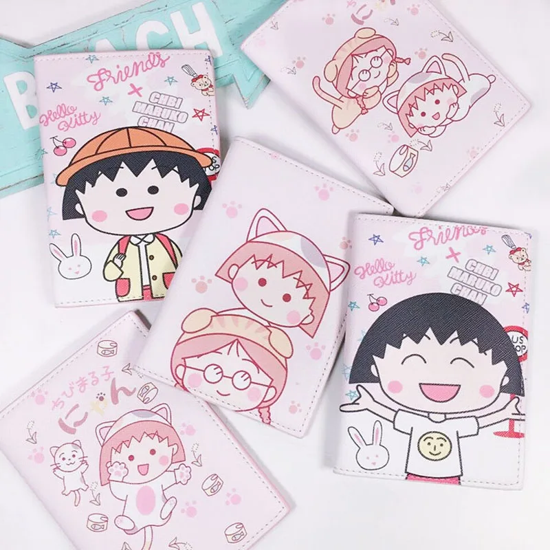 1 шт. Kawaii Sakura Maruko, Обложка для паспорта, водонепроницаемая обложка для паспорта, Дорожный Чехол, Обложка для паспорта, принадлежности для паспорта