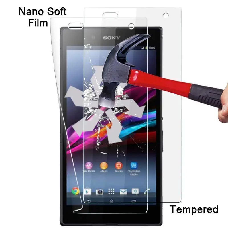 

For Sony XL39h Xperia Z Ultra C6802 C6833 Anti-shatter screen protector film On Sale Explosion-proof Nano soft film