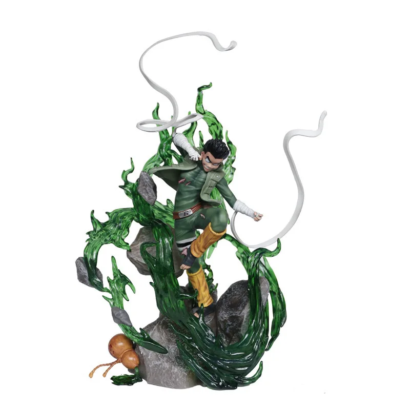 

32cm anime Rock Lee Battle Form Figurine Statue PVC Desk Decoration Collection Model Toys Brinquedos Doll toys Gift