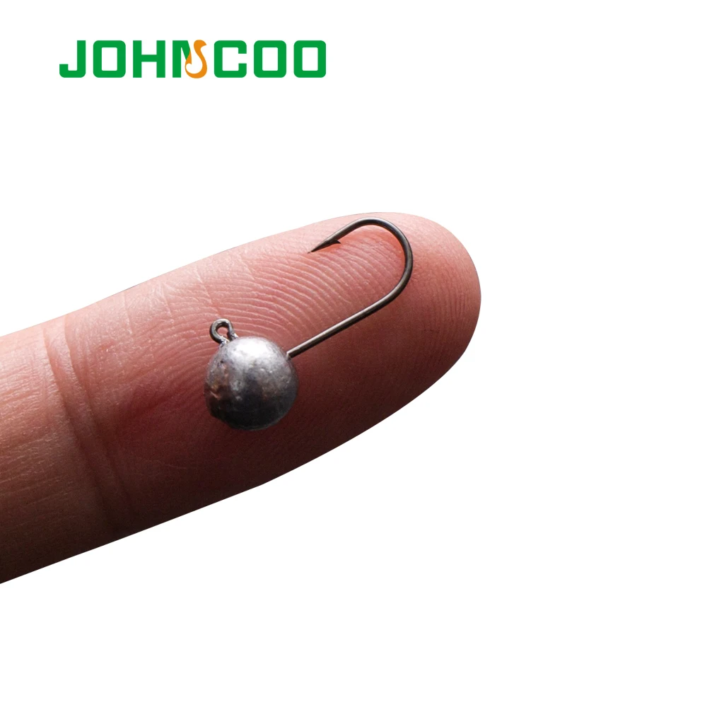 JOHNCOO, 10 шт., крючок-джиг, крючок-Рокфиш, 1 г, 1,5 г, 2 г, 3 г, 5 г, рыболовный крючок, мягкий червячный крючок-джиг, свинцовый крючок