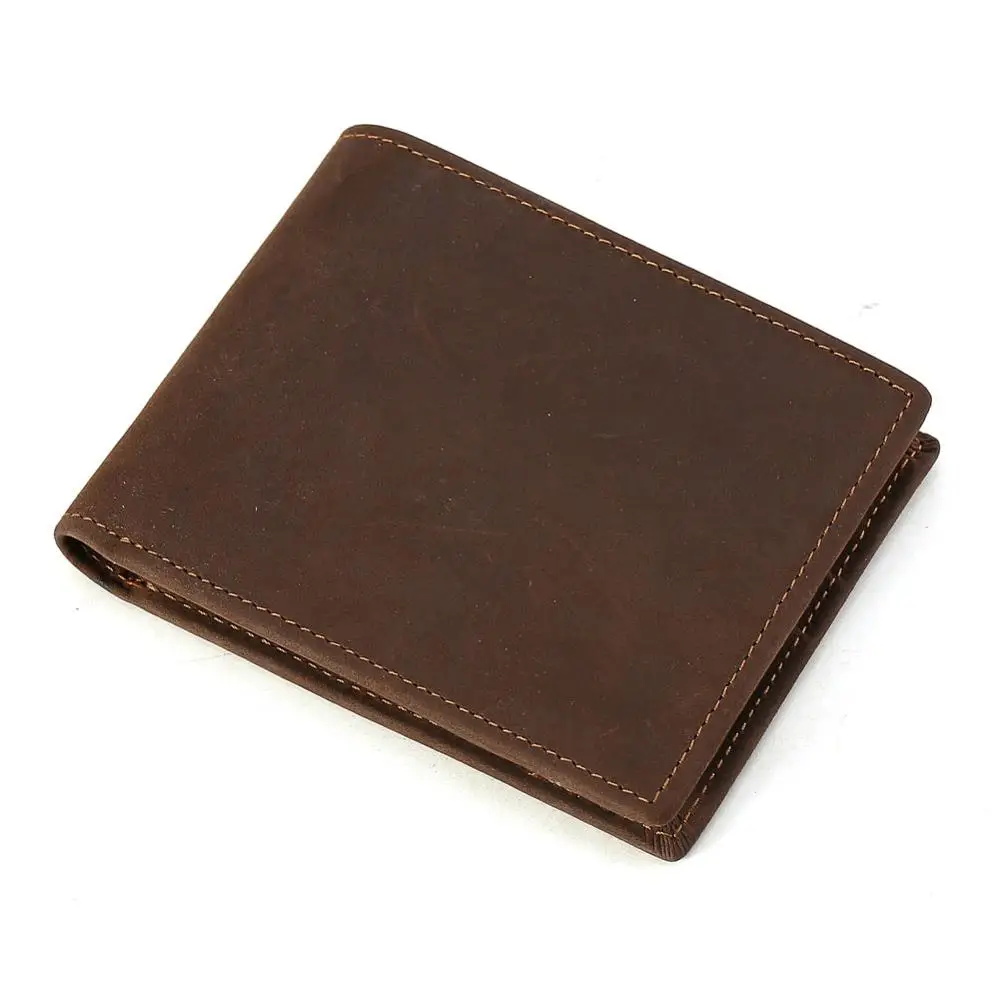 

Tiding Leather Men's Wallet with Coin Bag Zipper Small Money Purses New Design Dollar Slim Purse Money Clip Wallet Brown 4099