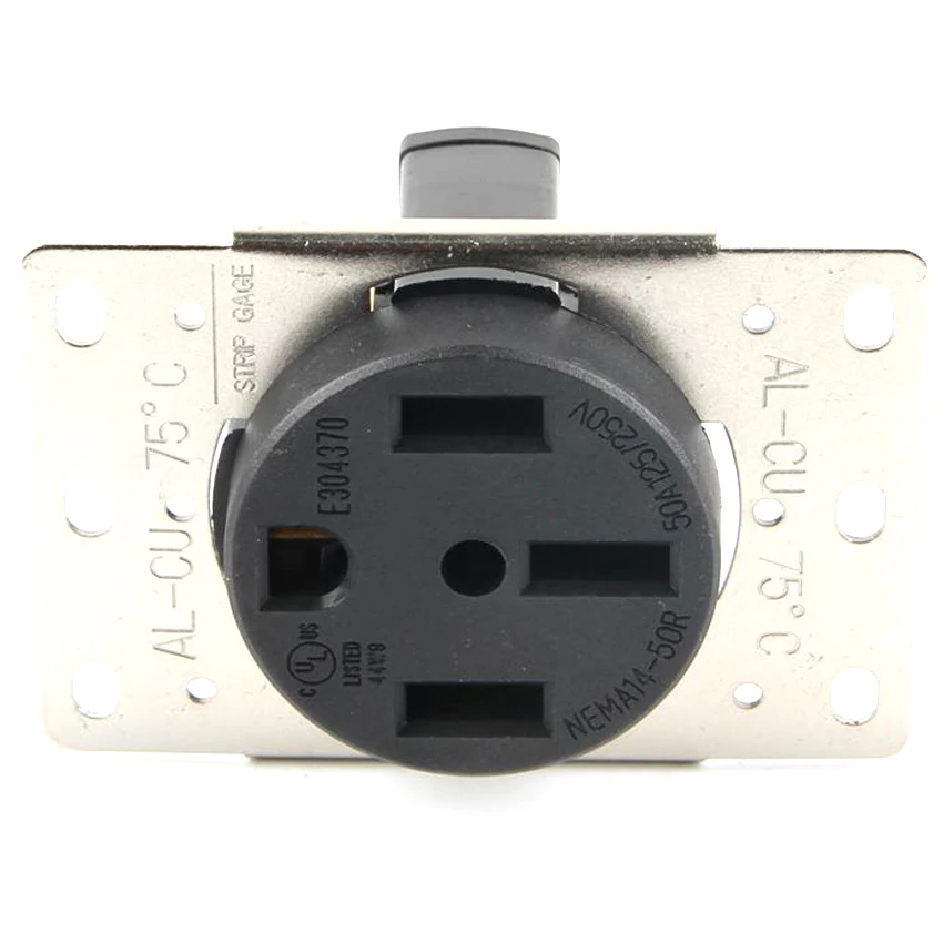 Everything Is Solar American 250V 50A 4 hole NEMA L14-50P 14-50R US Generator outlet Anti-off Industry Power Socket plug In-line Wire Connector - Image 2