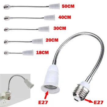 

Flexible E27 Light Lamp Bulb Socket Adapter Extend Extension Converter Wall Base Holder Screw Socket Jacket EU US Plug Adapter02