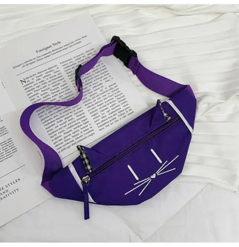 Детские кошельки, поясная сумка на пояс для девочек, сумка на бедрах, сумка для путешествий, Спортивная маленькая сумочка - Цвет: Фиолетовый