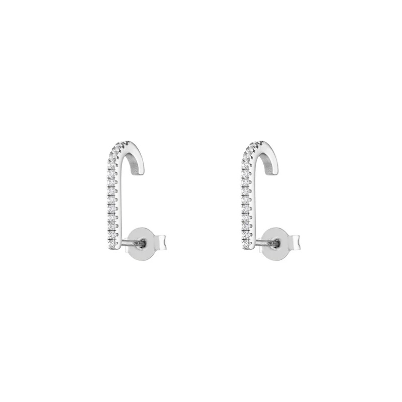 CRMYA Classic Piercing Ear gold-plated Cubic Zircon Hook Stud Earrings For Women Korean Fashion Jewelry Wholesale
