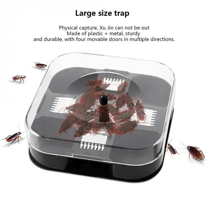 

Cockroach Trap with Baits Plastic Reusable Non-Toxic Bug Roach Catcher Insect Pest Killer DAG-ship
