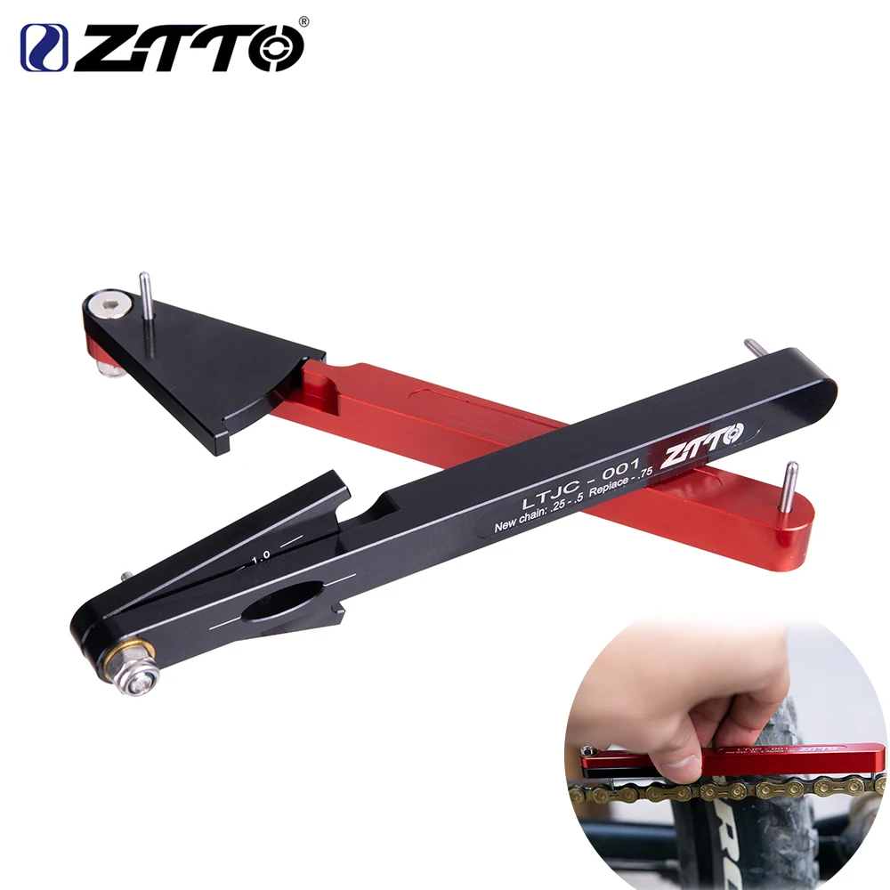 

ZTTO New CNC Aluminum Alloy bicycle chain wear indicator tool chain inspection kit bicycle chain multi-function repair tool