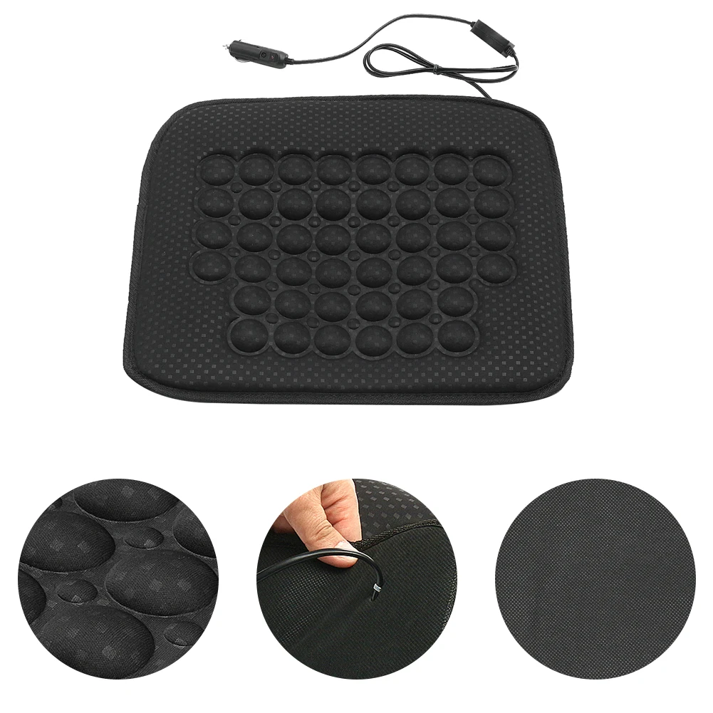 12V Car Vehicle Winter Electric Heated Single Seat Chair Cushion Warm Cover Pad