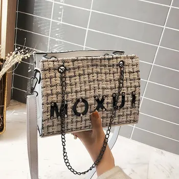 

New Fashion Korean Cloth Chain Bag With Large Capacity One Shoulder And One Shoulder Inclined Bag