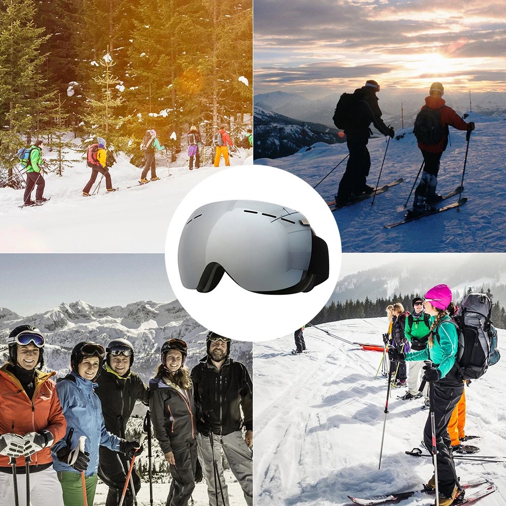 Ski Goggles UV400 Protection Snowboard Eyewear Anti-fog Big Ski Mask Glasses Snow Snowmobile Man Women Skiing Outdoor Sport