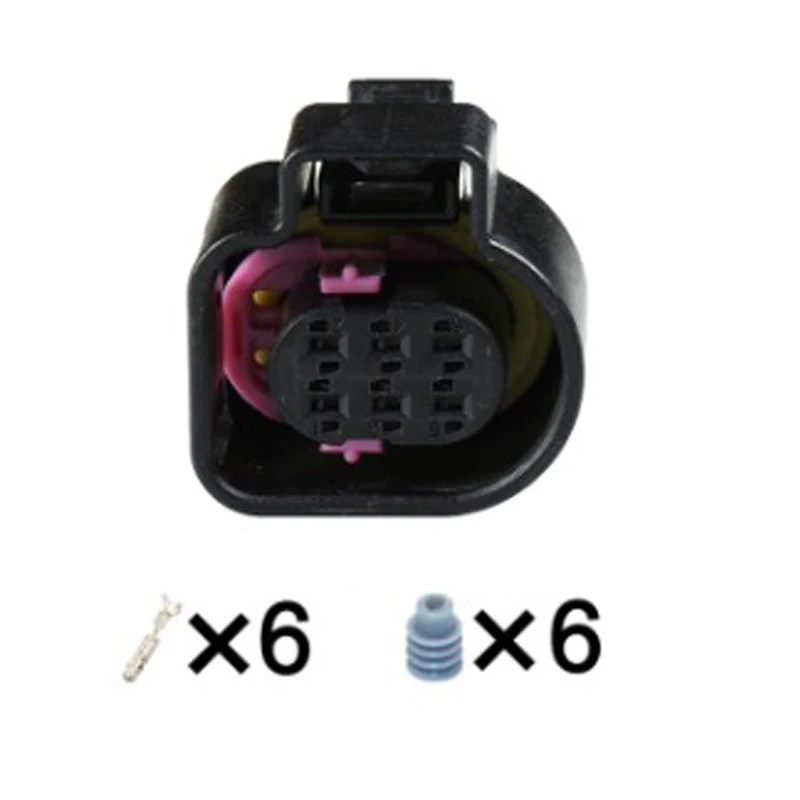 

2 sets 6 Pin Auto Waterproof LSU 4.9 Wide Band Oxygen Sensor Connector 1928404669 Throttle Plug For VW AUDI 4H0973713