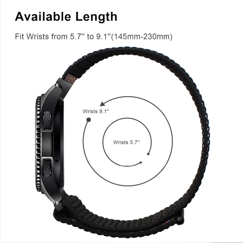 Gear s3 Frontier ремешок для samsung Galaxy watch 46 мм активный 2 42 мм amazfit ремешок Bip 20 мм 22 мм ремешок для часов huawei watch gt ремешок
